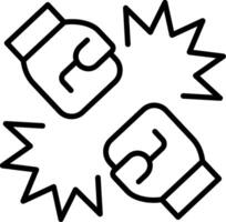 fight Line Icon vector