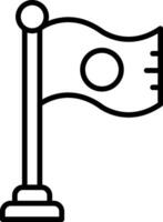 Flag Line Icon vector
