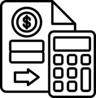Estimate Line Icon vector