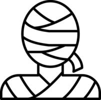 Mummy Line Icon vector