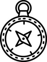 Compass Line Icon vector