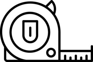 Measuring Tape Line Icon vector