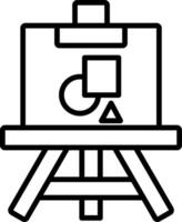 Canvas Line Icon vector