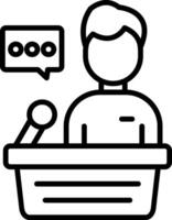 Speech Line Icon vector