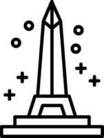 Obelisk Line Icon vector