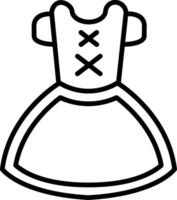 Dirndl Line Icon vector