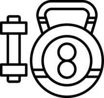 kettlebell Line Icon vector