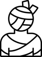 Mummy Line Icon vector