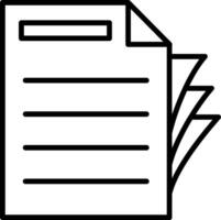 Papers Line Icon vector