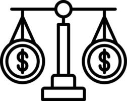 Law Line Icon vector