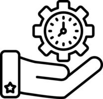Time Management Line Icon vector