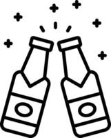 Cheers Line Icon vector