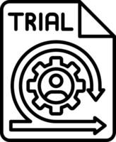 Trial Line Icon vector