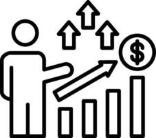 Career Path Line Icon vector