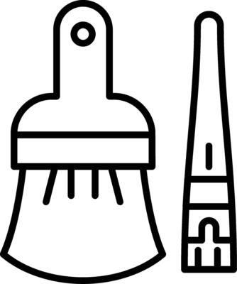 Brushes Line Icon