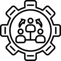 Organization Line Icon vector