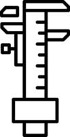 icono de línea de calibre vector