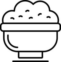 Bowl Line Icon vector