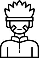 Native Indian Line Icon vector