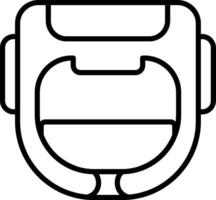 Helmet Line Icon vector