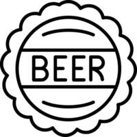 Beer Cap Line Icon vector
