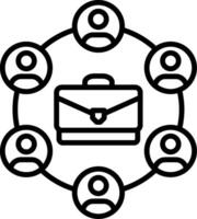 Job Rotation Line Icon vector