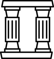 Pillar Line Icon vector