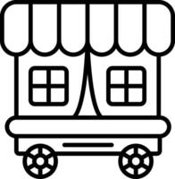 Carriage Line Icon vector