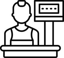 Scale Line Icon vector