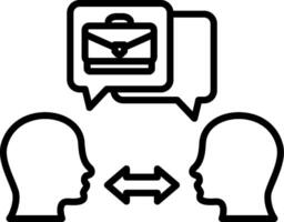 Counselling Line Icon vector