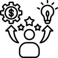 Competence Line Icon vector