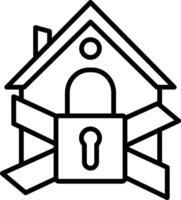 Eviction Line Icon vector