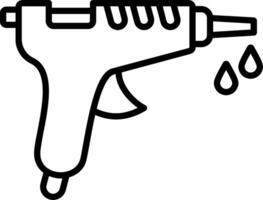 Glue Gun Line Icon vector