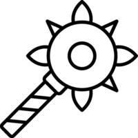 Mace Line Icon vector