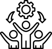 Team Line Icon vector
