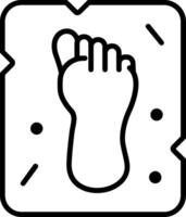 Footprint Line Icon vector