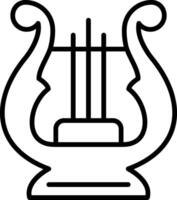Lyre Line Icon vector