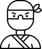 Ninja Line Icon vector