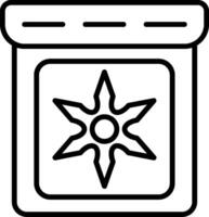 Ninja Line Icon vector