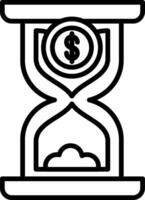 Hourglass Line Icon vector
