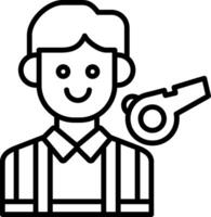 Referee Line Icon vector