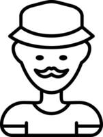 Man Line Icon vector