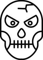 Skull Line Icon vector