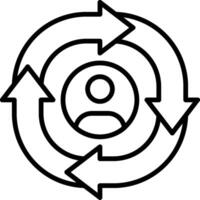 Change Line Icon vector