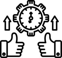Time Management Line Icon vector