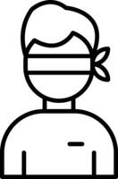 Blind Line Icon vector