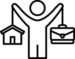 Work Life Balance Line Icon vector