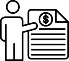 Assessment Line Icon vector