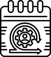 Scrum Line Icon vector
