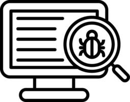 Debug Line Icon vector